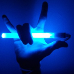 Glowing EDM festival hand image